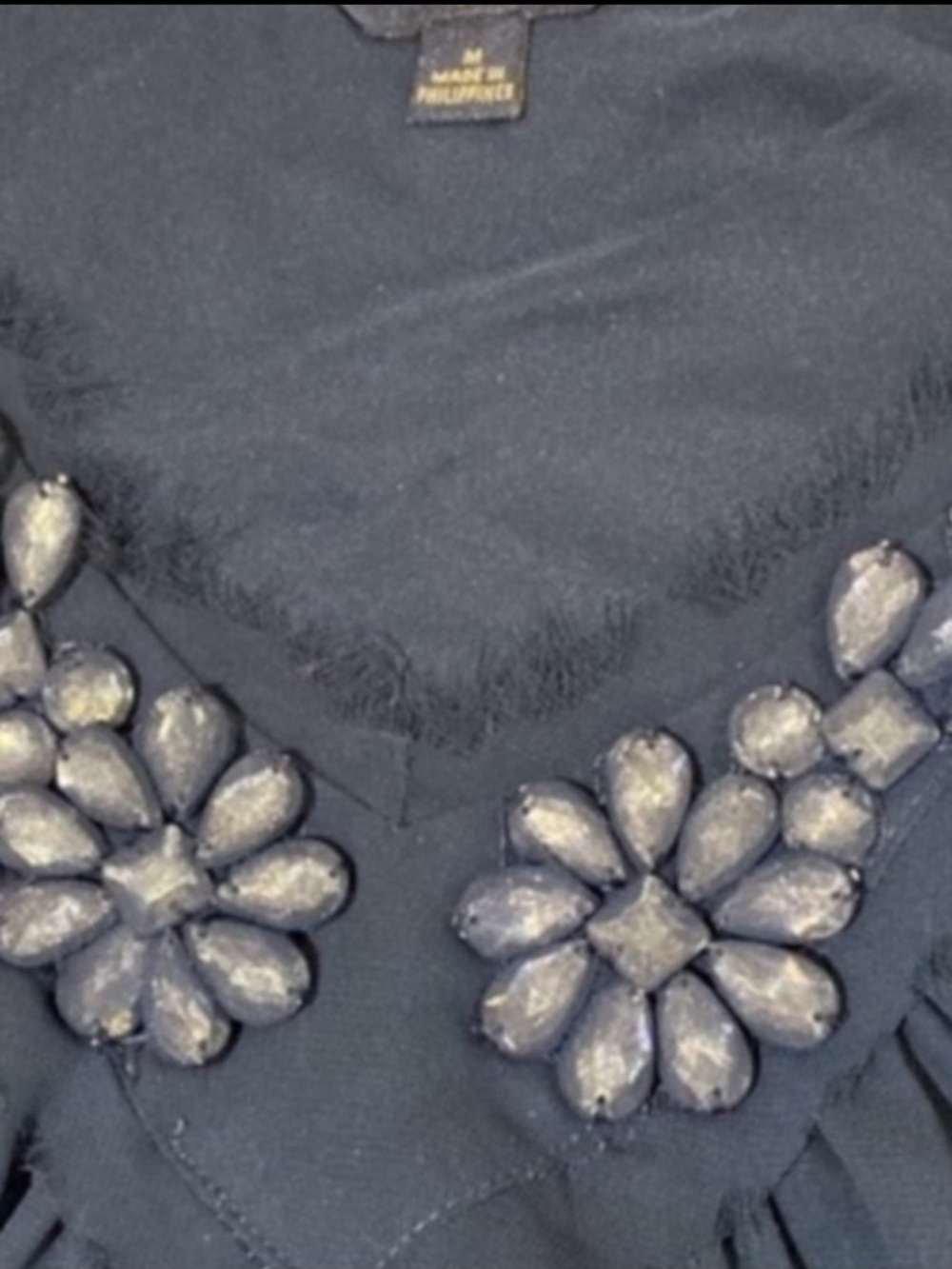 Banana Republic blue jeweled top like new - Picture 8 of 14